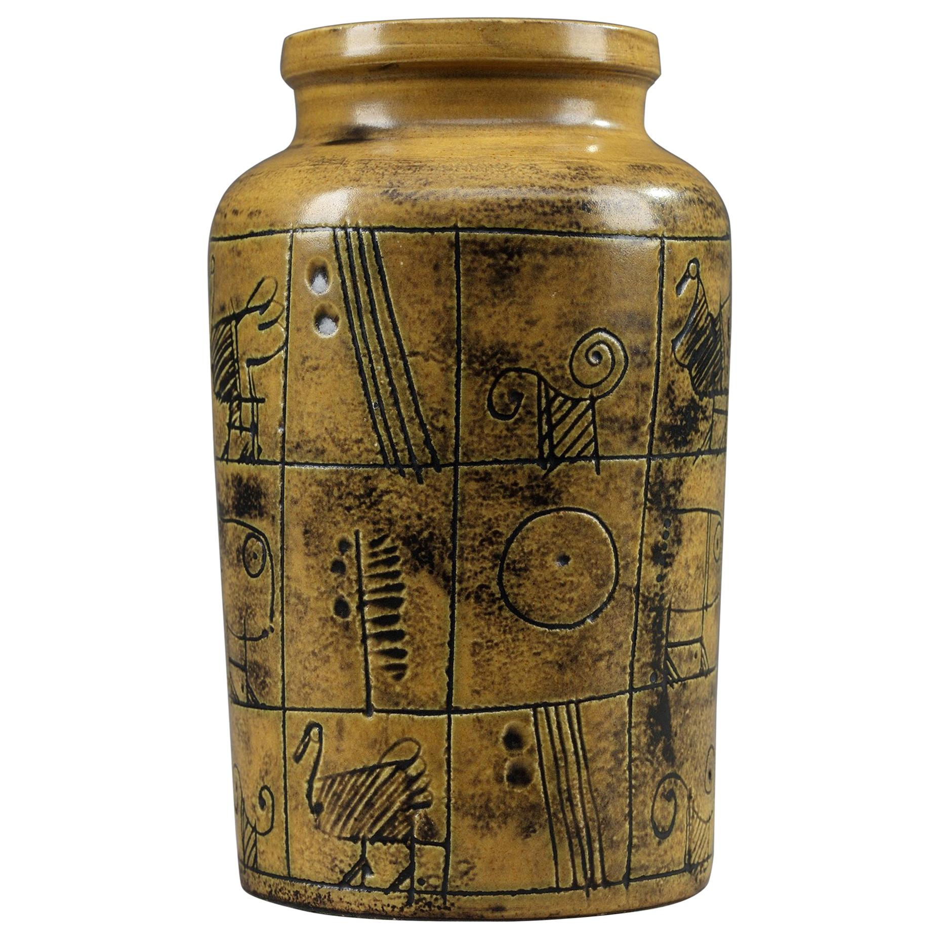 A Lusca Mid Century Glazed Vase for Jacques For Sale