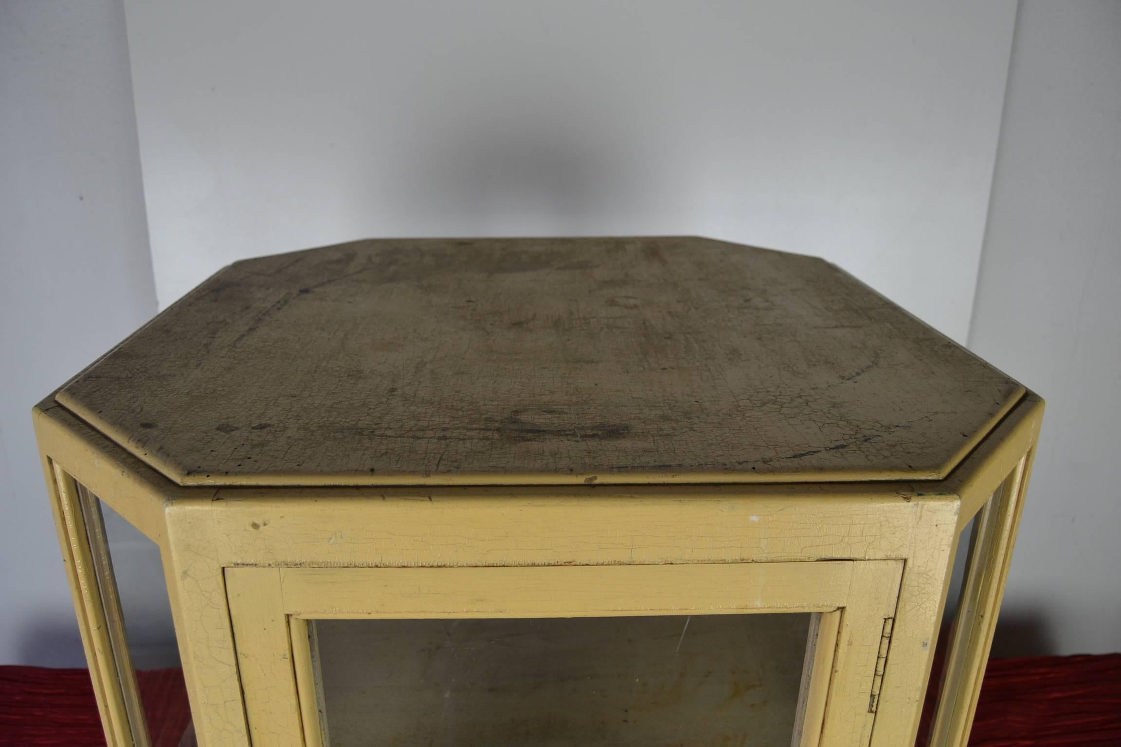 Octagonal Wooden Counter Store Showcase , 1940s  1