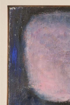 Mid 20th century oil on canvas abstract painting - Purple