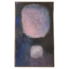 Mid 20th century oil on canvas abstract painting - Purple