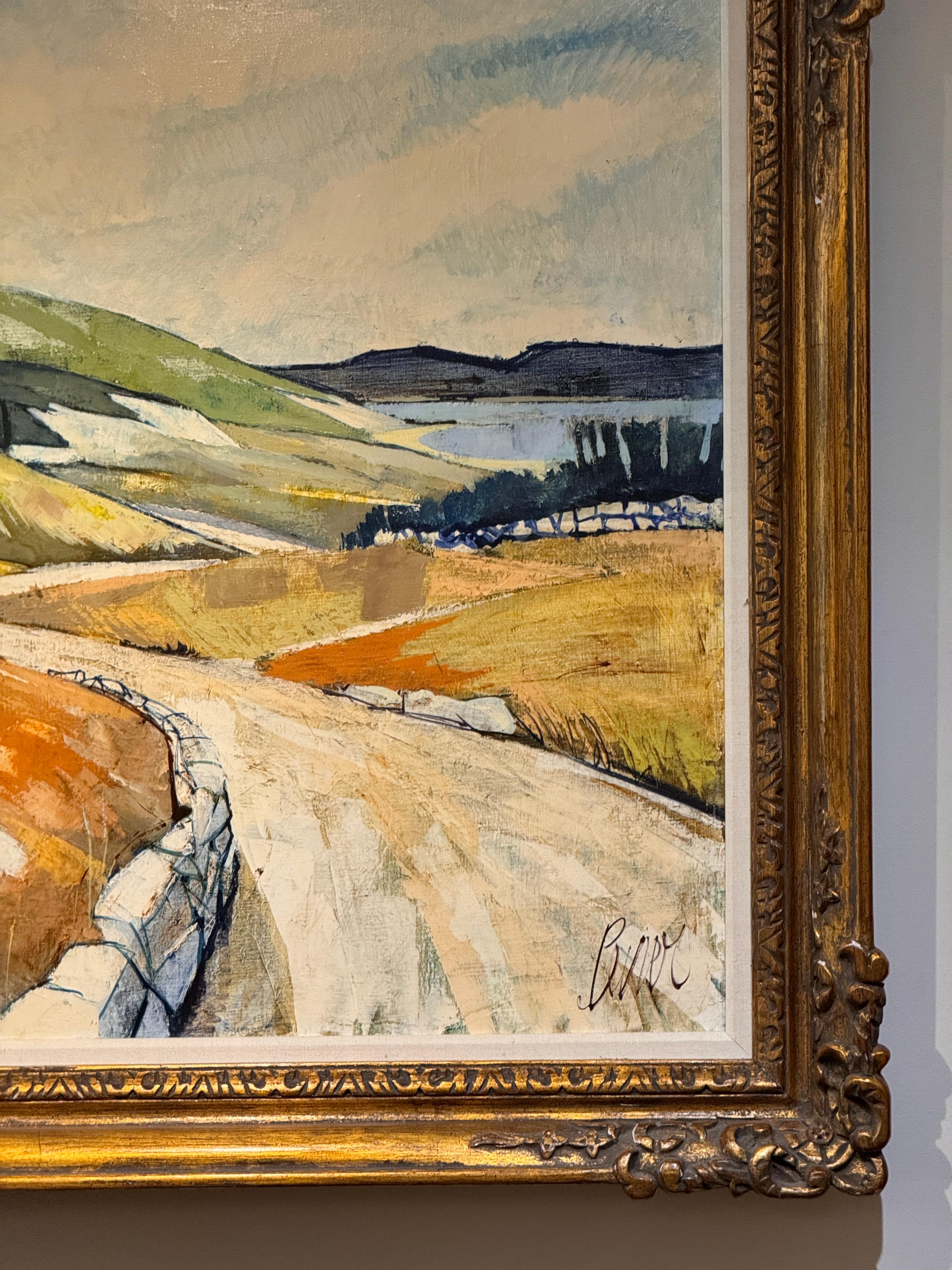 Mitte 20. Jahrhundert Öl auf Leinwand von Charles Levier (1920-2003) (Moderne der Mitte des Jahrhunderts) im Angebot