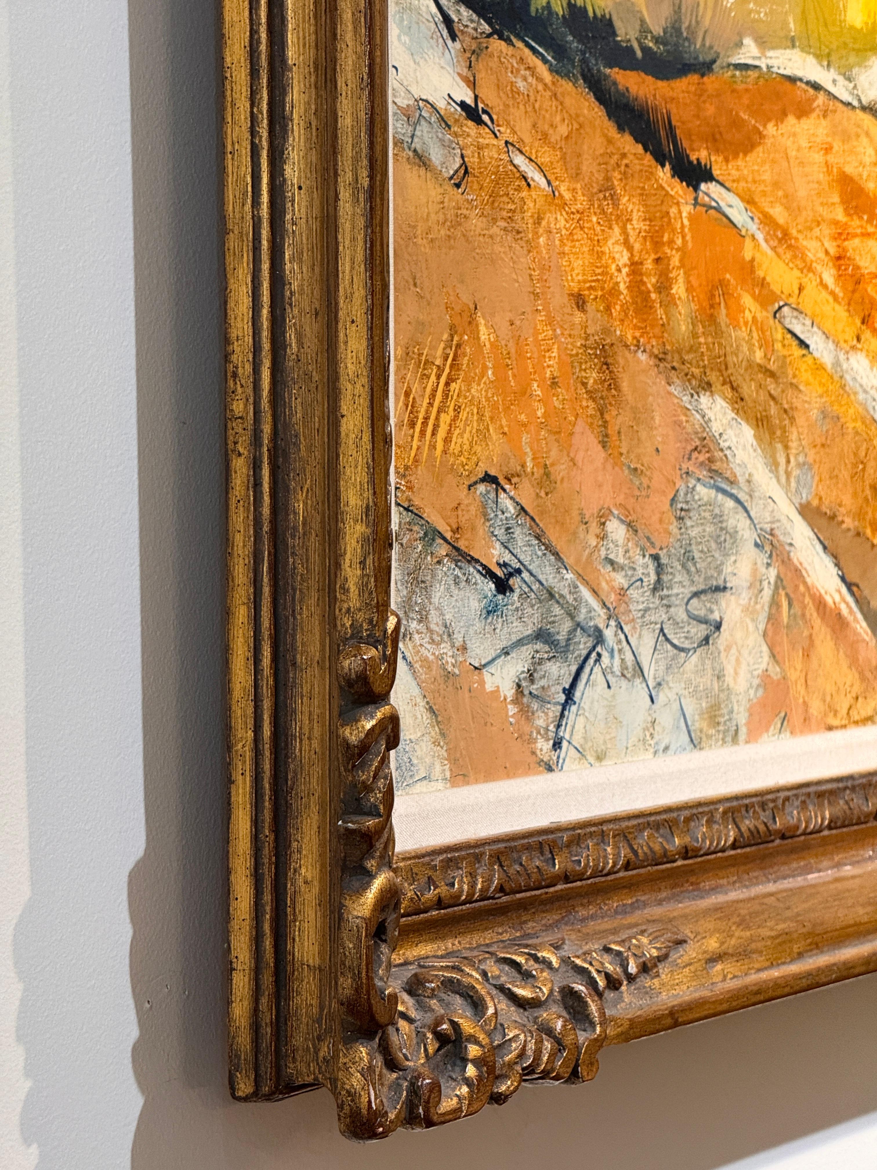 Mitte 20. Jahrhundert Öl auf Leinwand von Charles Levier (1920-2003) im Angebot 1