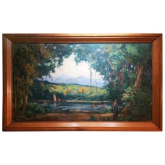 Mid-20th Century Oil on Canvas by Georges François
