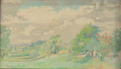 Paisaje al óleo de mediados del siglo XX, firmado Beauvais