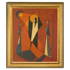 Mid-20th Century Oil Painting - Albert Delbrassine - Oil on Board