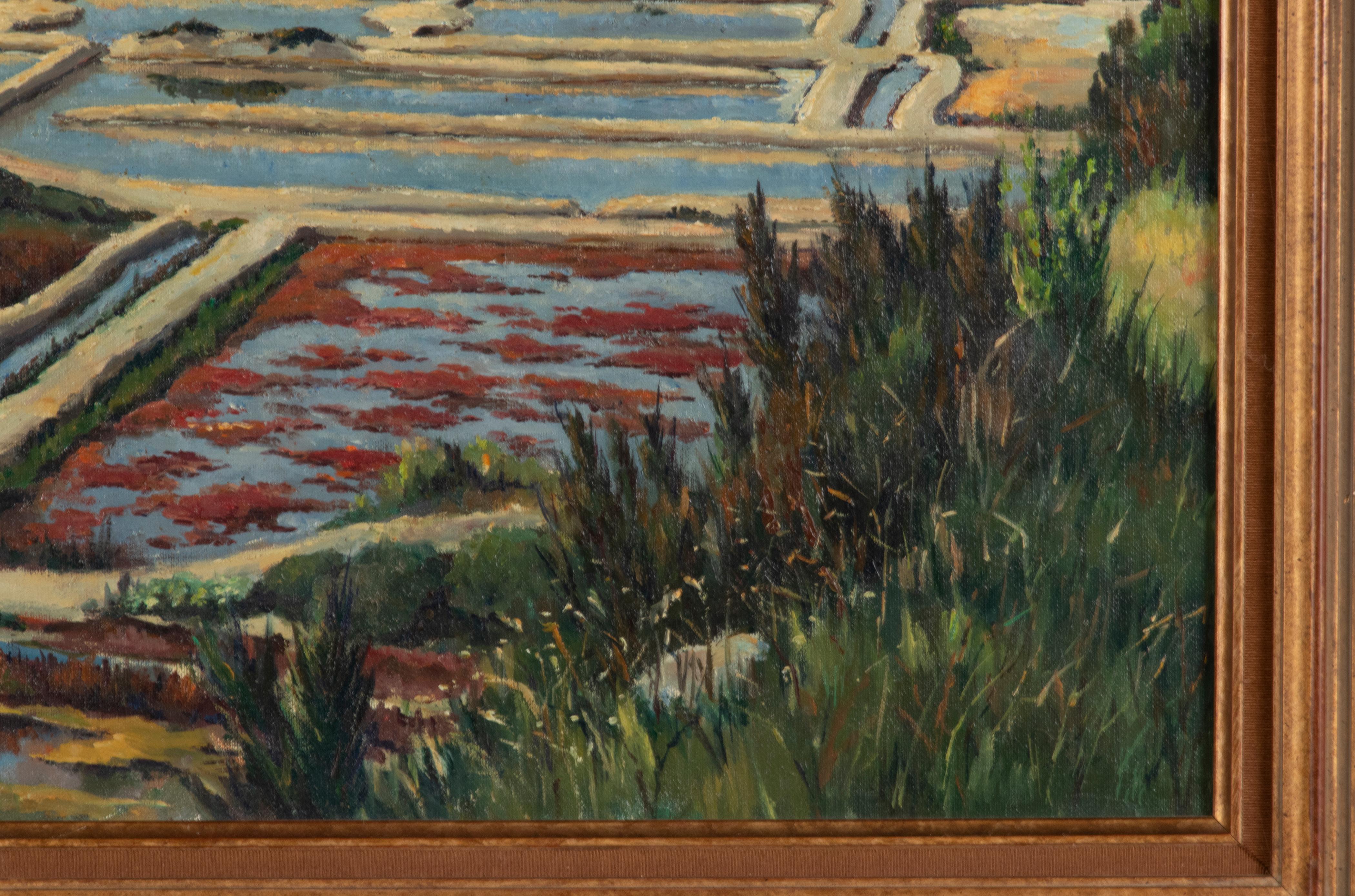 Mid 20th Century Oil Painting Breton Coast by René Uchay In Good Condition For Sale In Casteren, Noord-Brabant