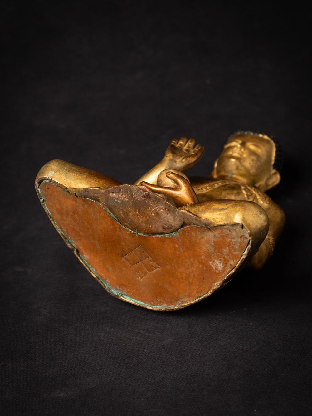 Mid-20th century old bronze Nepali Buddha statue in Abhaya Mudra 14