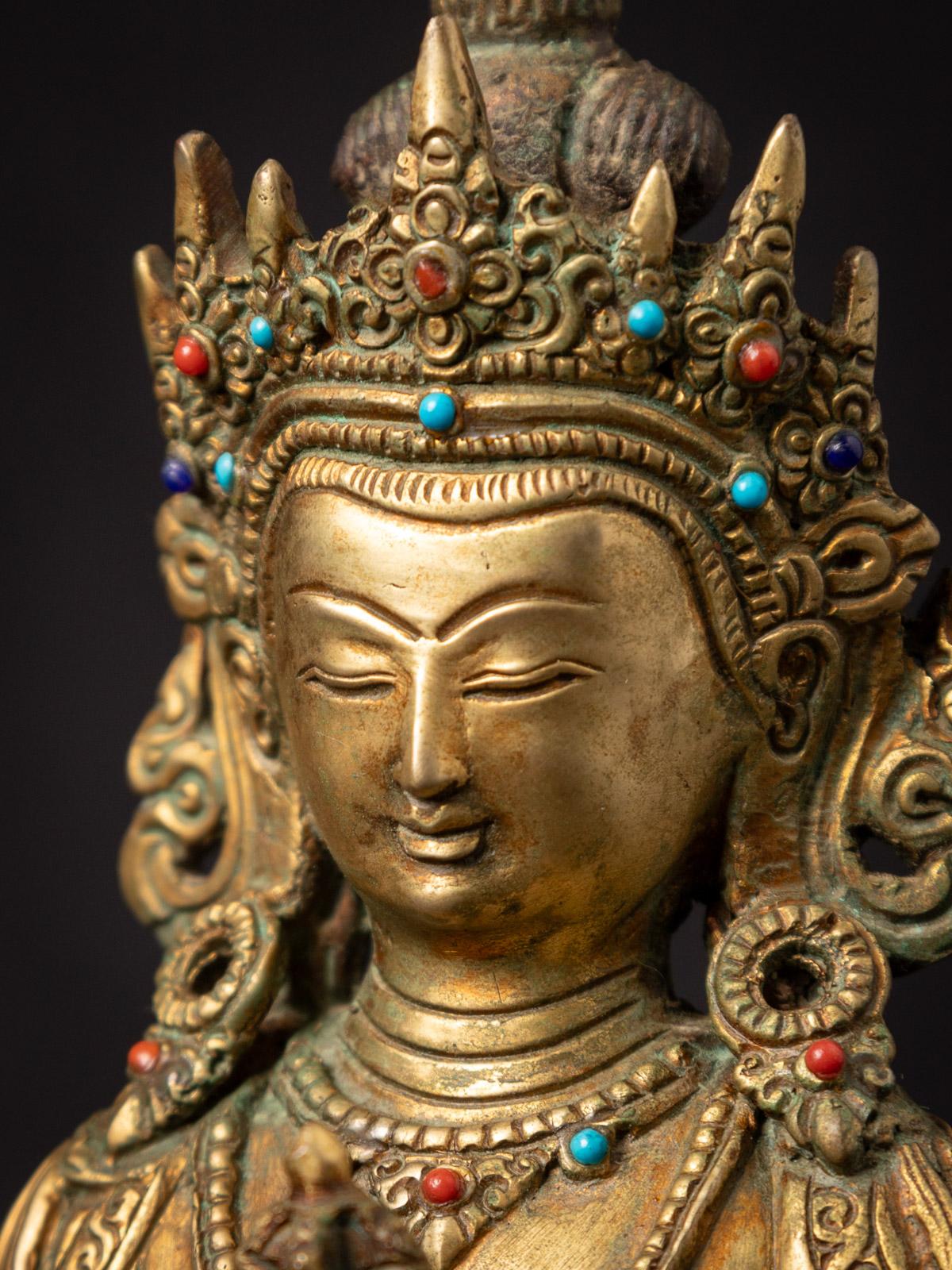 Mid-20th century Old bronze Nepali Vajrasattva statue - OriginalBuddhas 5
