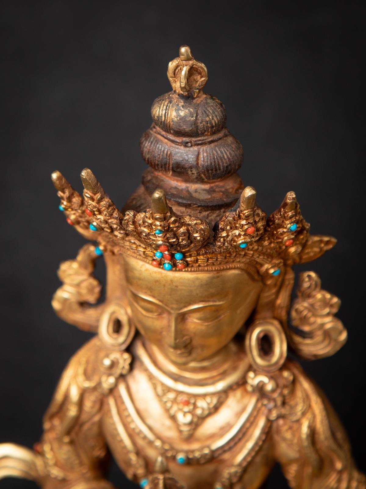 Statue de Vajrasattva népalais en bronze ancien du milieu du 20e siècle - OriginalBuddhas en vente 5