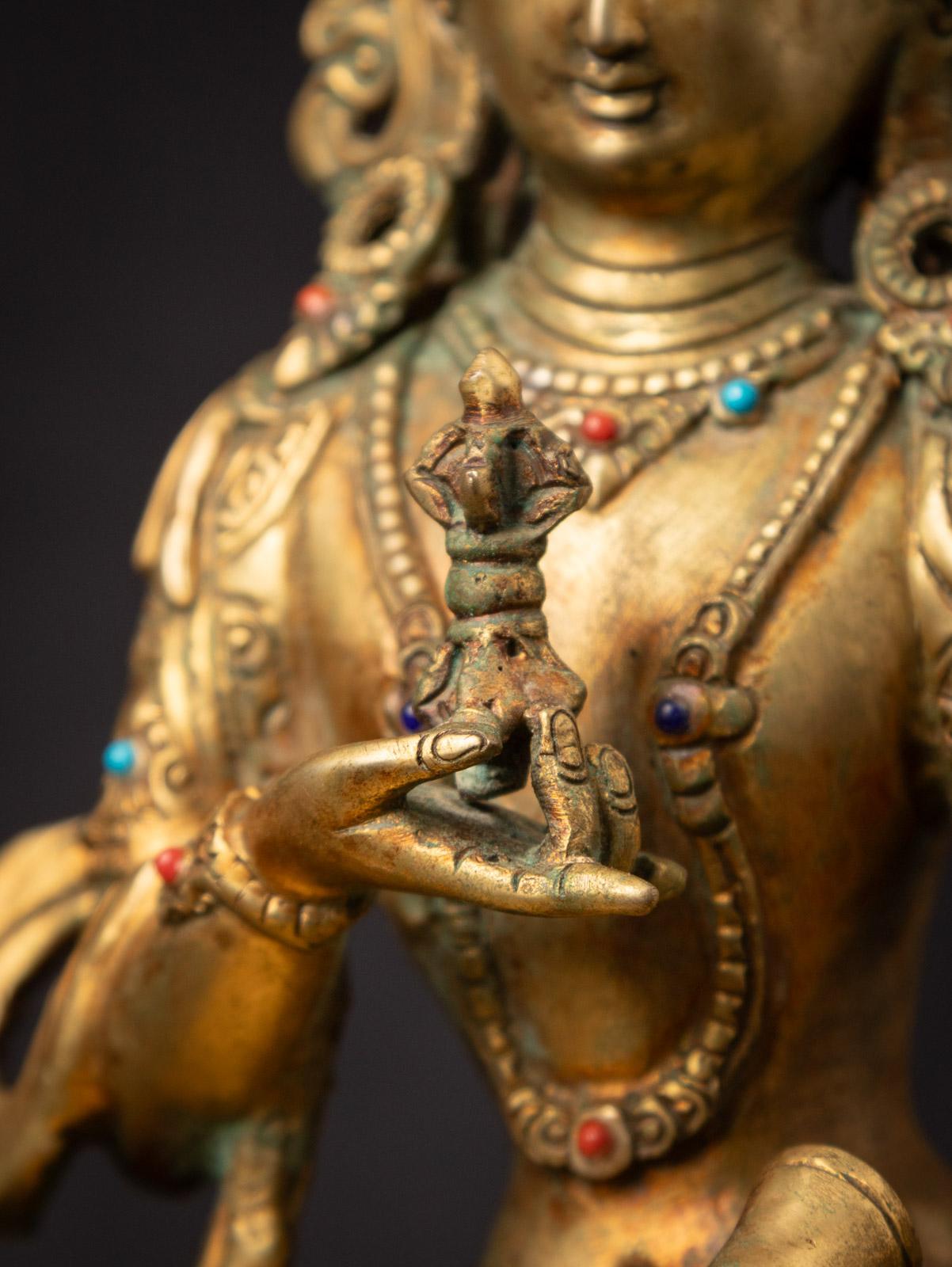 Mid-20th century Old bronze Nepali Vajrasattva statue - OriginalBuddhas 6