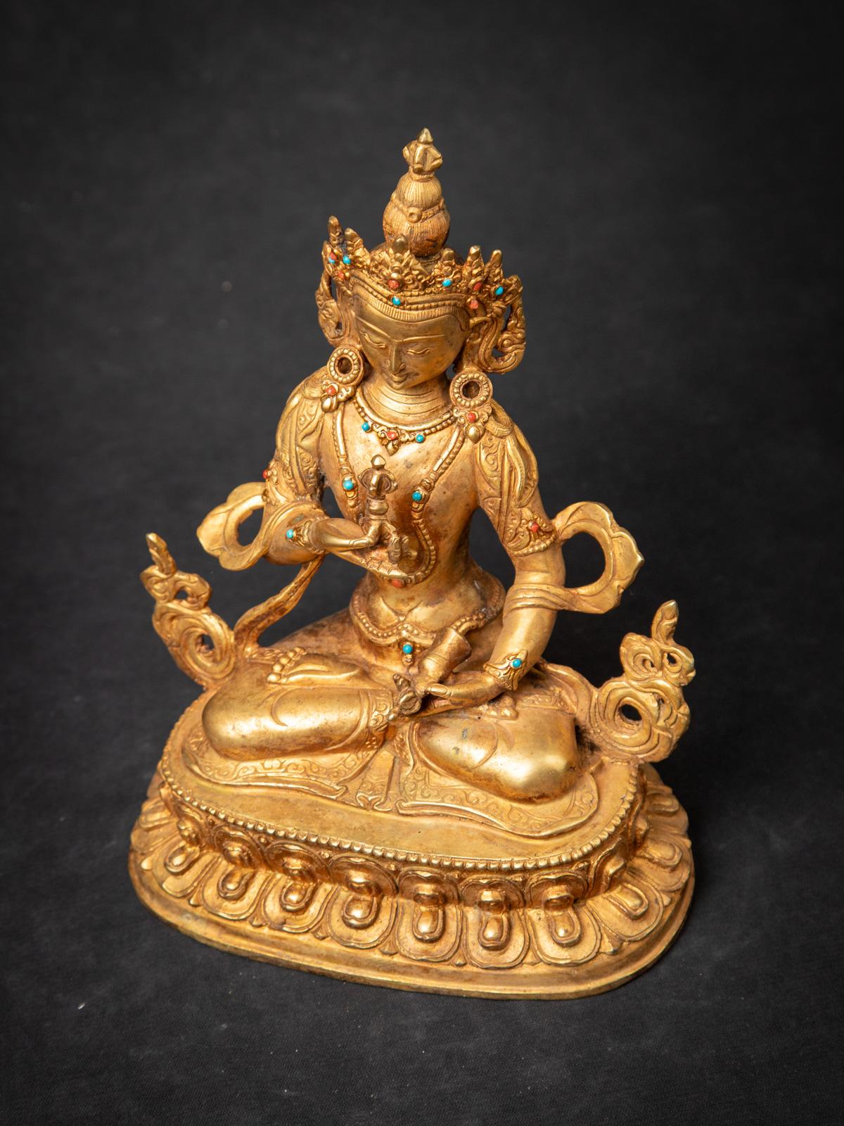 Statue de Vajrasattva népalais en bronze ancien du milieu du 20e siècle - OriginalBuddhas 7