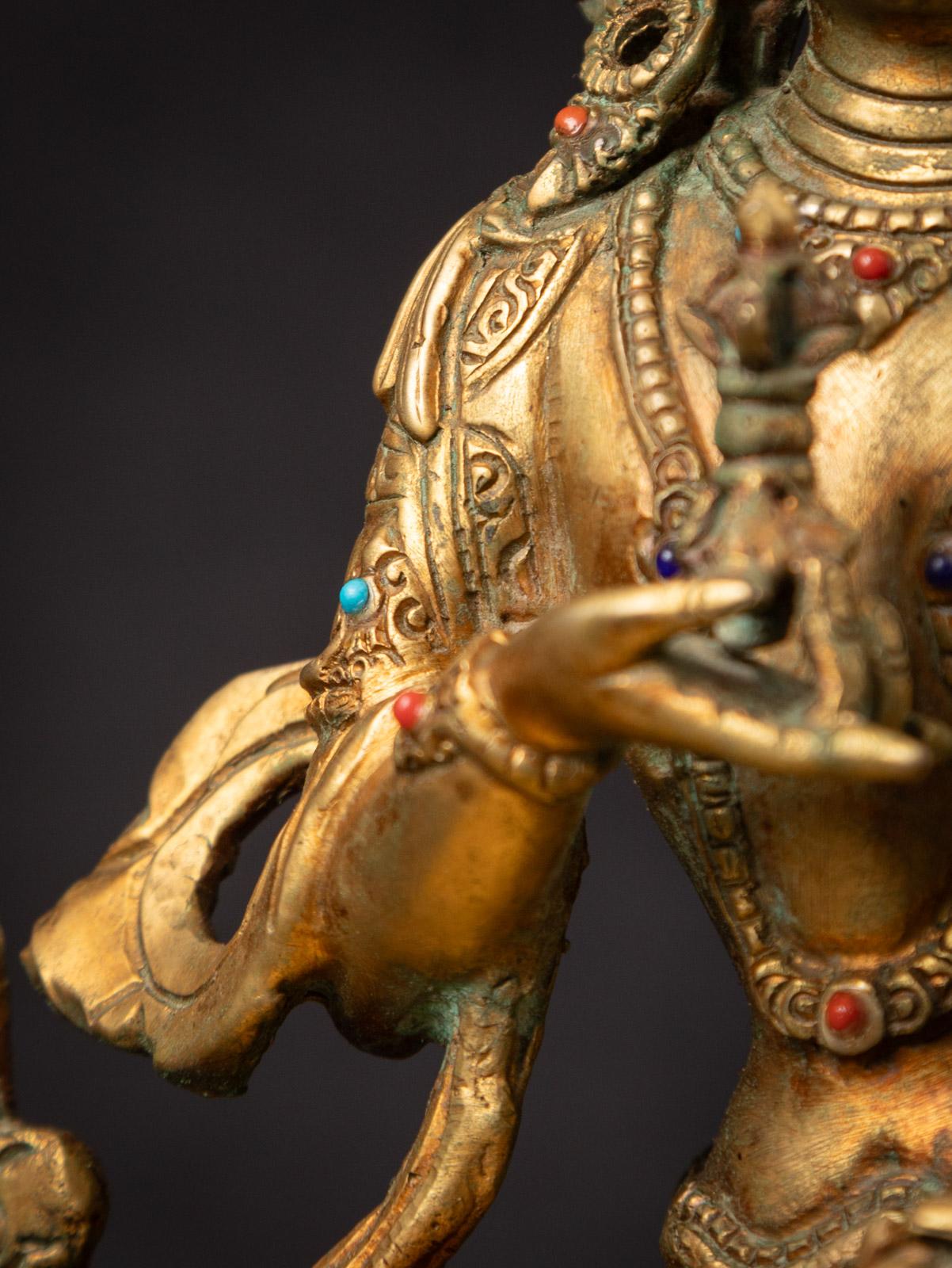 Mid-20th century Old bronze Nepali Vajrasattva statue - OriginalBuddhas 8