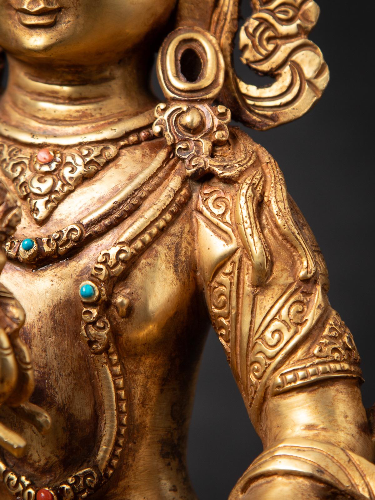 Statue de Vajrasattva népalais en bronze ancien du milieu du 20e siècle - OriginalBuddhas en vente 8