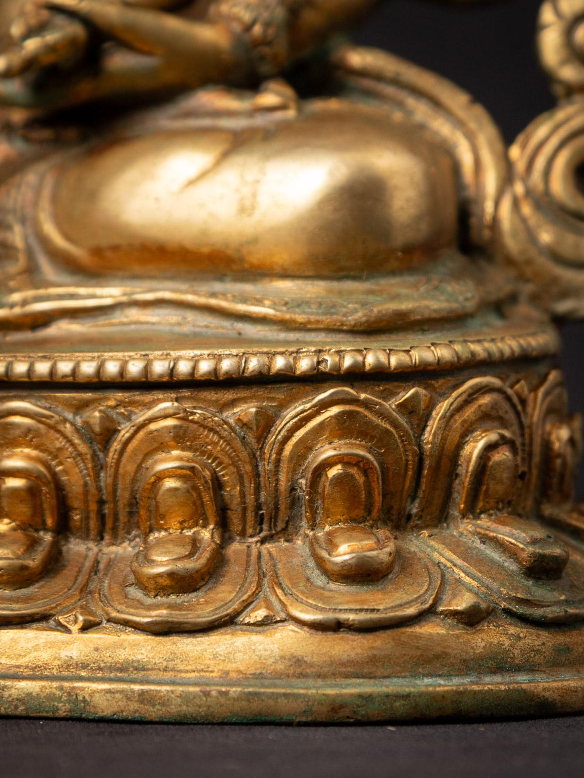 Mid-20th century Old bronze Nepali Vajrasattva statue - OriginalBuddhas 10