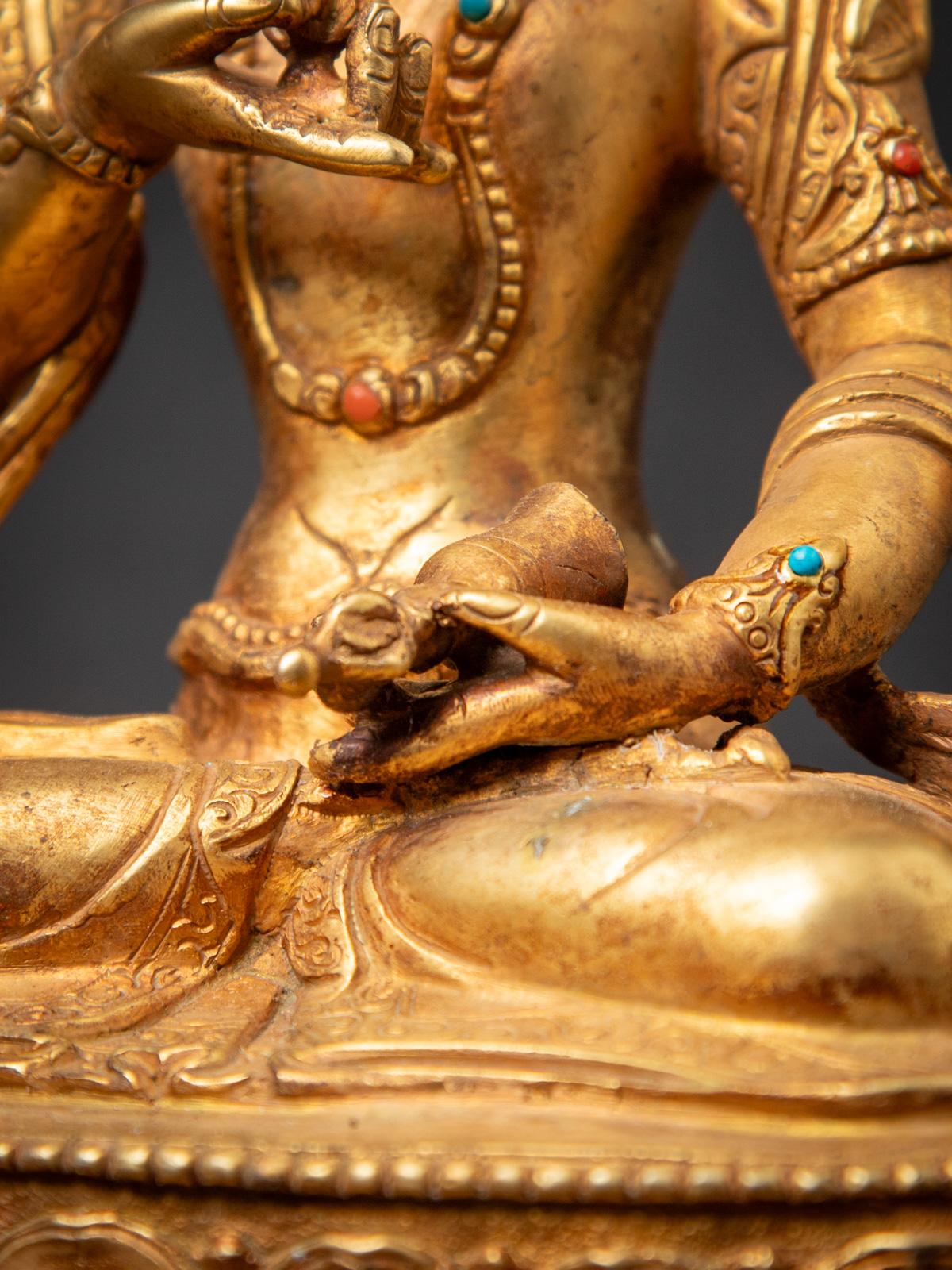 Statue de Vajrasattva népalais en bronze ancien du milieu du 20e siècle - OriginalBuddhas 11