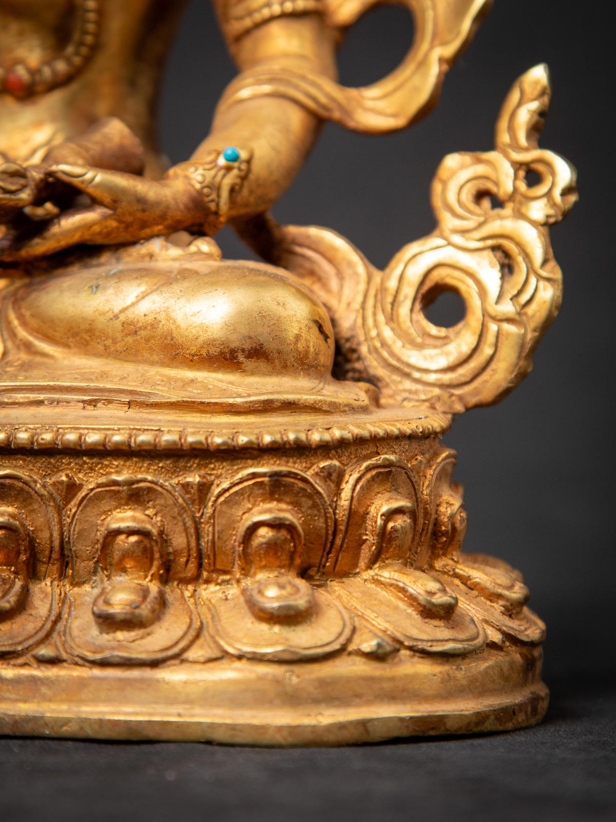 Statue de Vajrasattva népalais en bronze ancien du milieu du 20e siècle - OriginalBuddhas 12