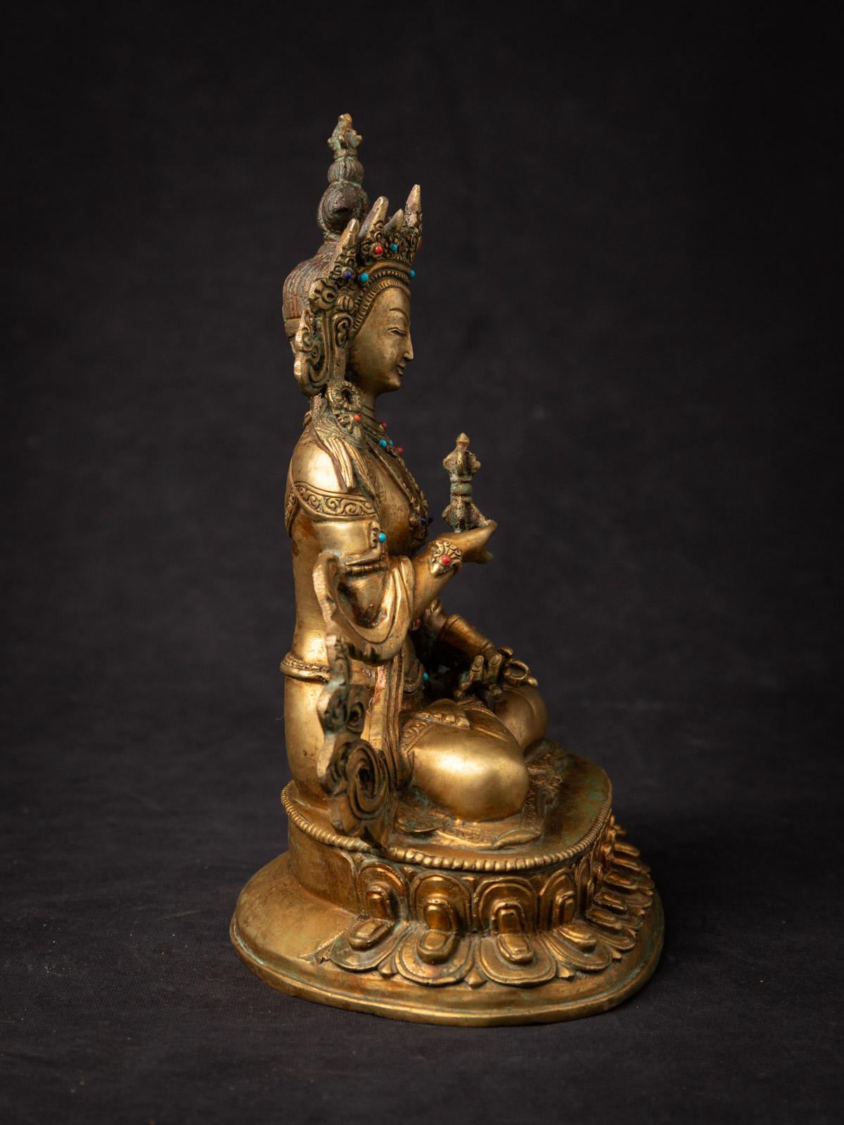 Asian Mid-20th century Old bronze Nepali Vajrasattva statue - OriginalBuddhas