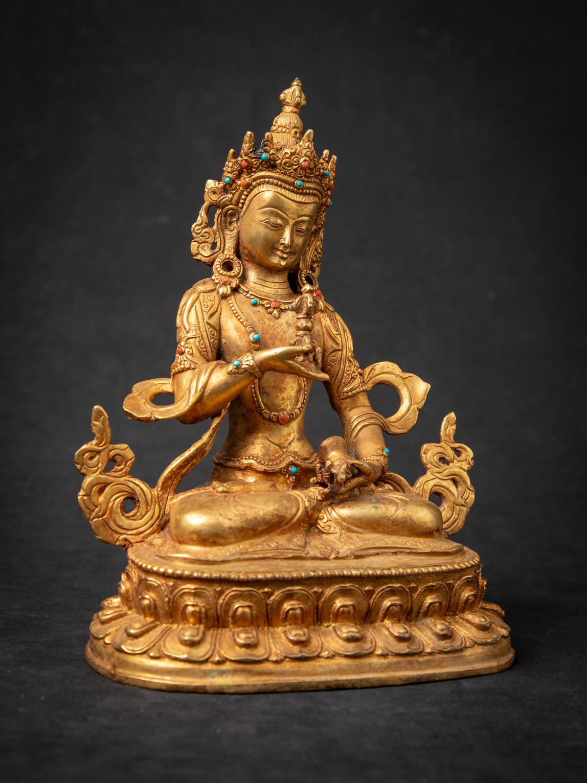 Bronze Statue de Vajrasattva népalais en bronze ancien du milieu du 20e siècle - OriginalBuddhas