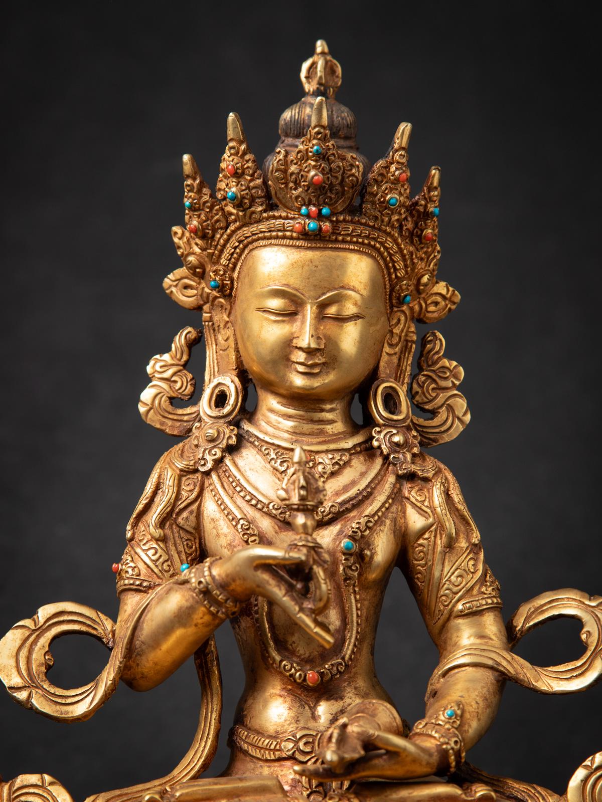 Statue de Vajrasattva népalais en bronze ancien du milieu du 20e siècle - OriginalBuddhas en vente 1