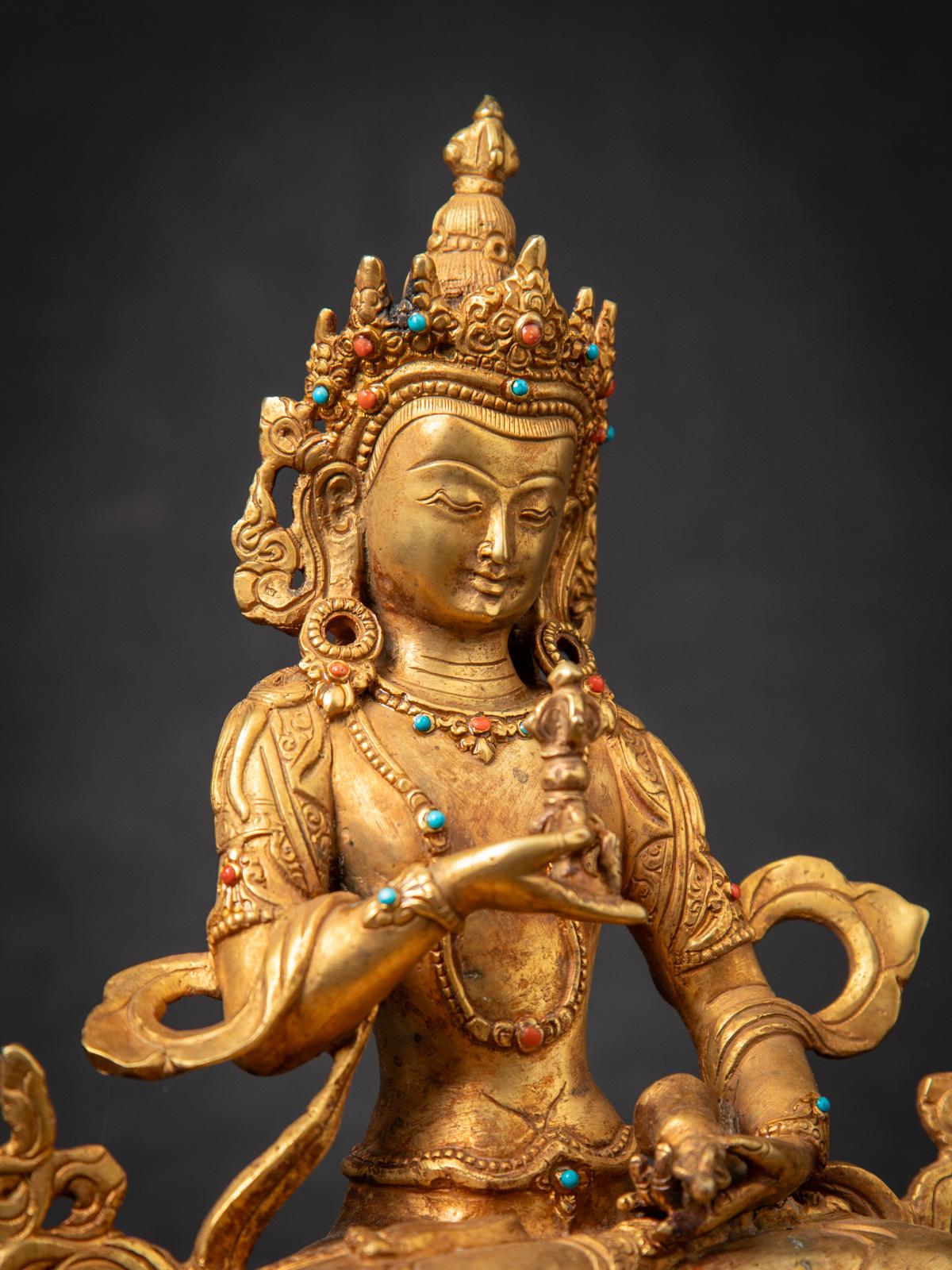 Statue de Vajrasattva népalais en bronze ancien du milieu du 20e siècle - OriginalBuddhas 1