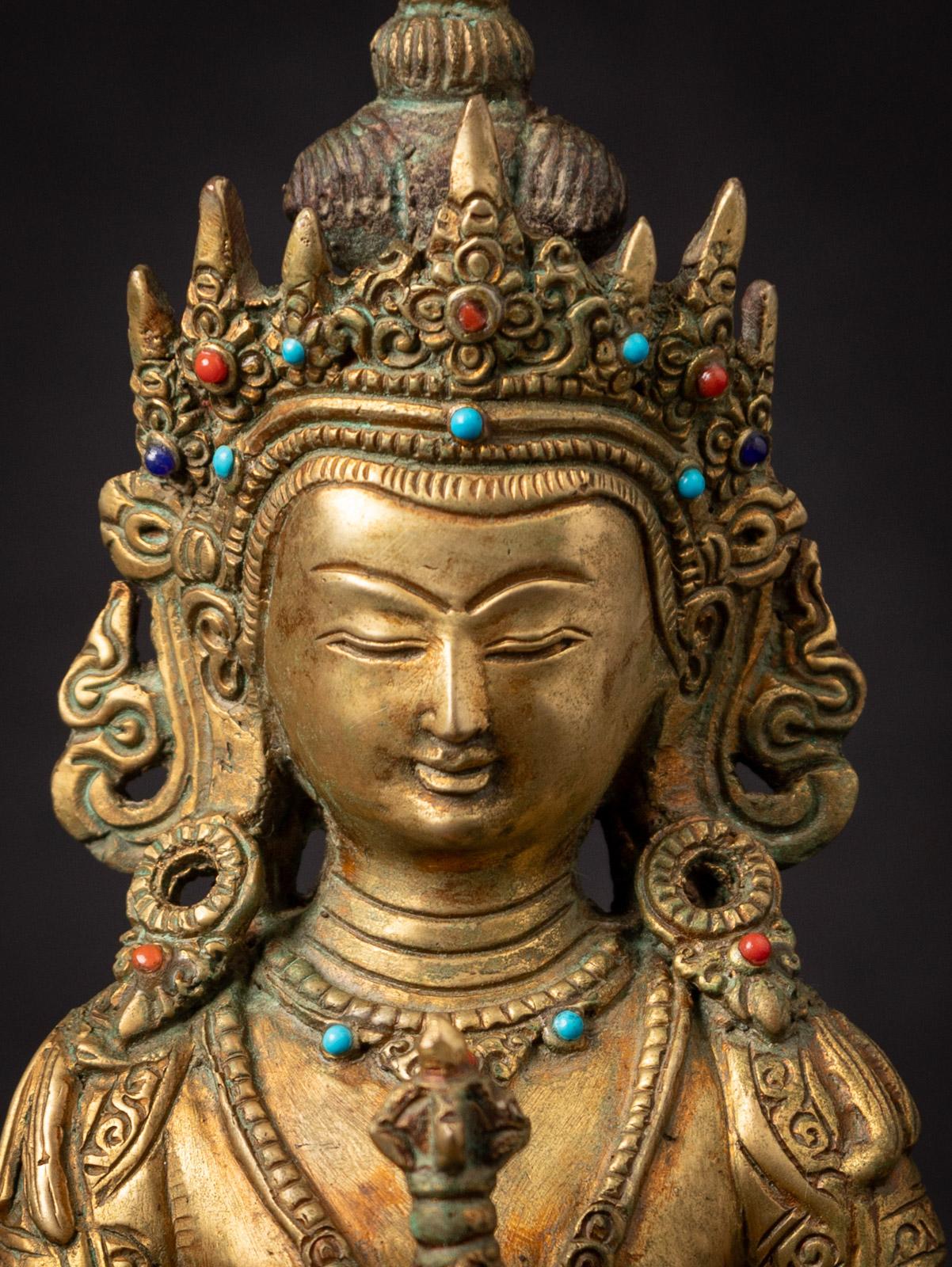 Mid-20th century Old bronze Nepali Vajrasattva statue - OriginalBuddhas 2