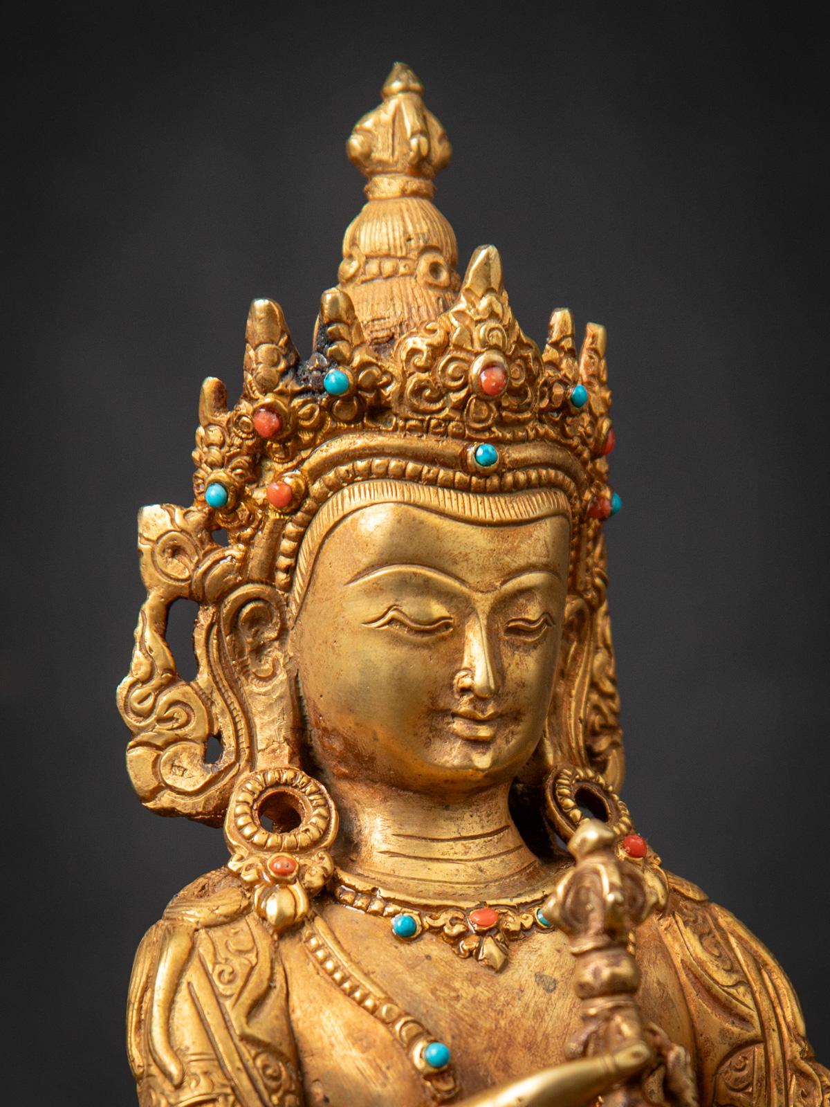 Statue de Vajrasattva népalais en bronze ancien du milieu du 20e siècle - OriginalBuddhas 2
