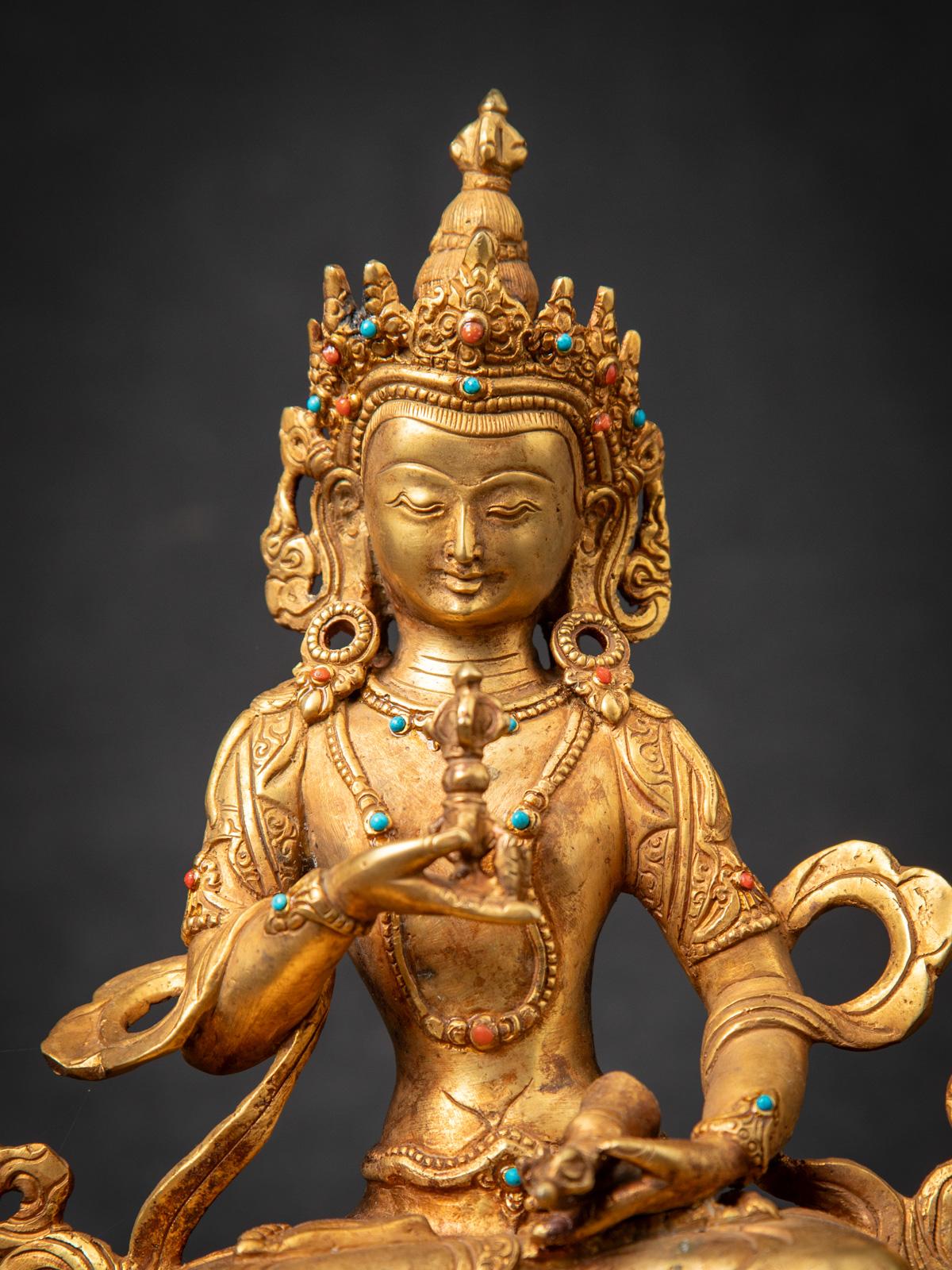 Statue de Vajrasattva népalais en bronze ancien du milieu du 20e siècle - OriginalBuddhas 3