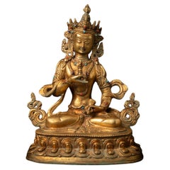 Mid-20th century old bronze Nepali Vajrasattva statue - OriginalBuddhas