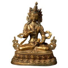 Mid-20th century old bronze Nepali Vajrasattva statue - OriginalBuddhas