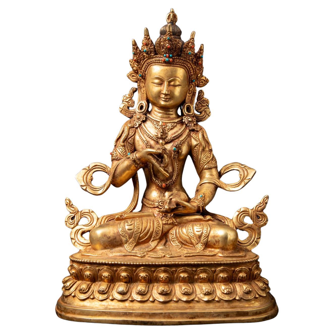 Mid-20th century Old bronze Nepali Vajrasattva statue - OriginalBuddhas