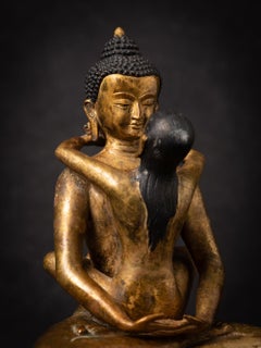 Mid-20th century old bronze Samantabhadra statue from Nepal - OriginalBuddhas