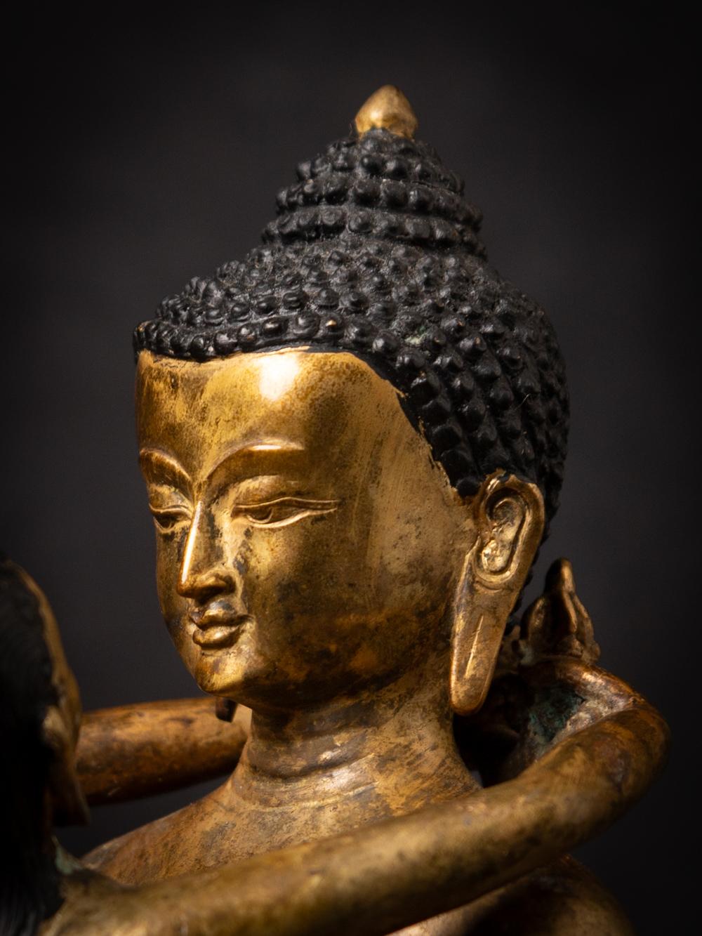 Mid-20th century old bronze Samantabhadra statue from Nepal - OriginalBuddhas For Sale 1