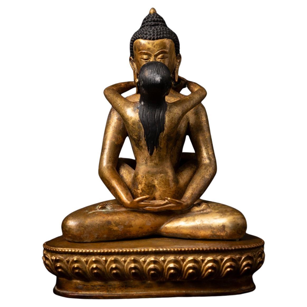 Antike Samantabhadra-Statue aus Bronze aus Nepal aus der Mitte des 20. Jahrhunderts – OriginalBuddhas
