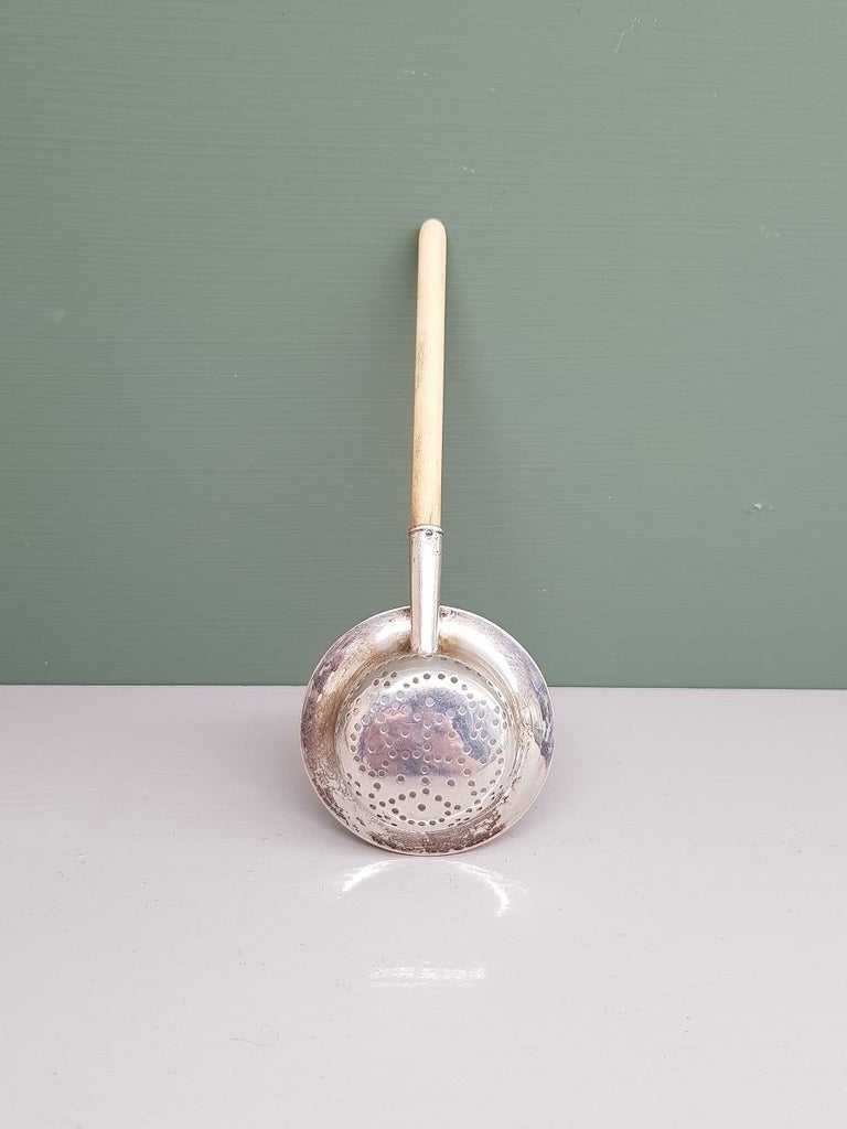 Mid 20th Century Old Dutch Silver Tea Strainer. at 1stDibs