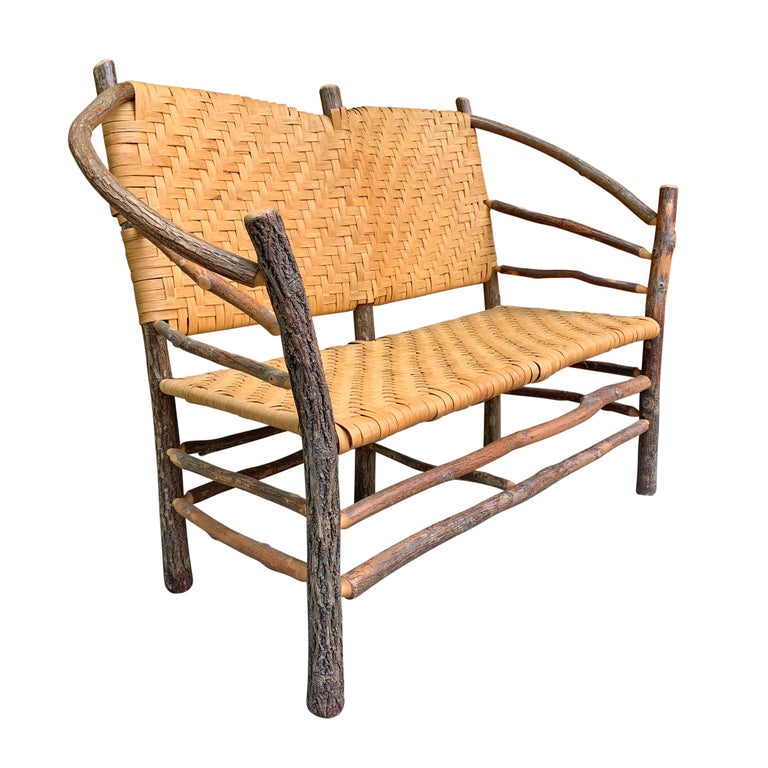 Mid20th Century Old Hickory Settee at 1stDibs