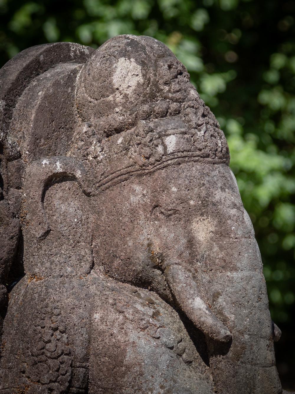 Mid 20th Century Old lavastone Ganesha statue from Indonesia  OriginalBuddhas 5