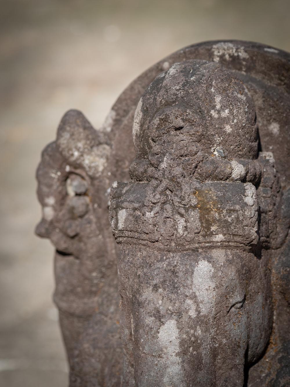 Mid 20th Century Old lavastone Ganesha statue from Indonesia  OriginalBuddhas 9