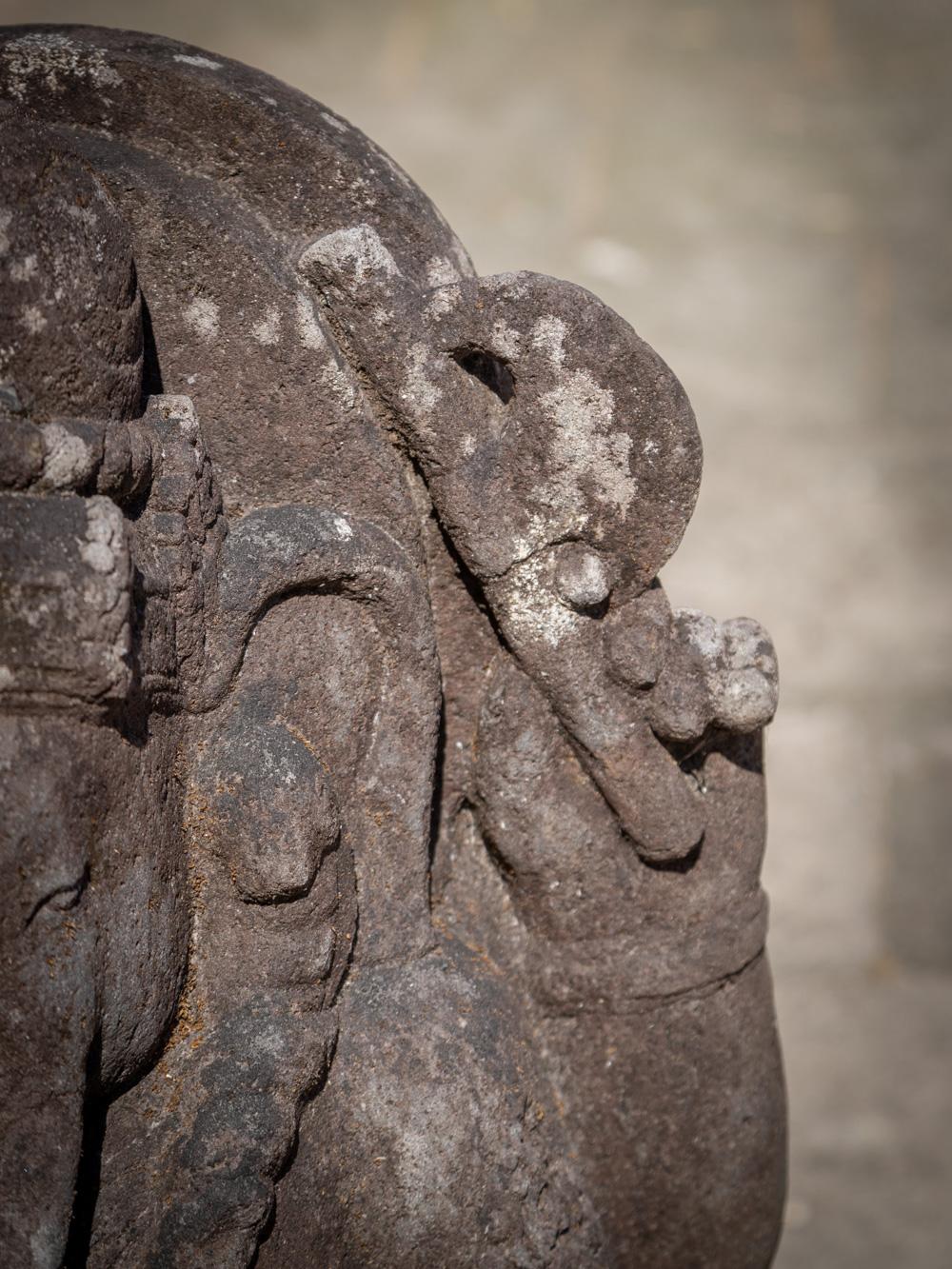 Mid 20th Century Old lavastone Ganesha statue from Indonesia  OriginalBuddhas 10