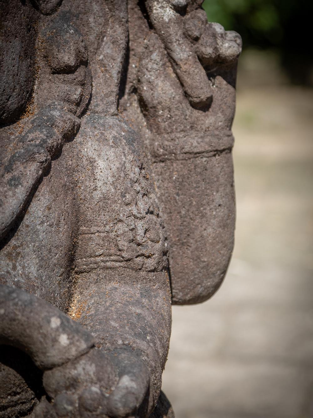 Mid 20th Century Old lavastone Ganesha statue from Indonesia  OriginalBuddhas 12