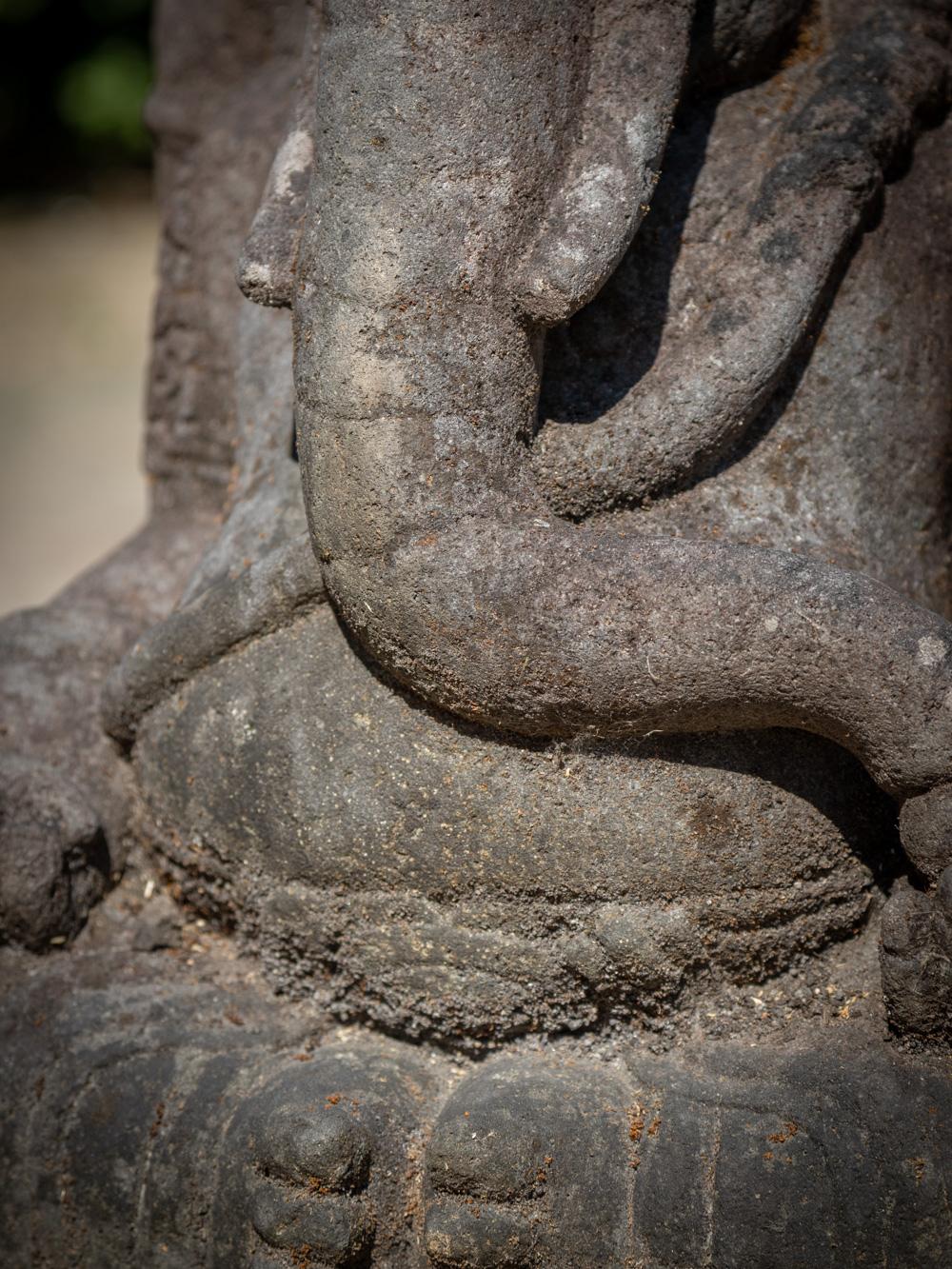 Mid 20th Century Old lavastone Ganesha statue from Indonesia  OriginalBuddhas 13