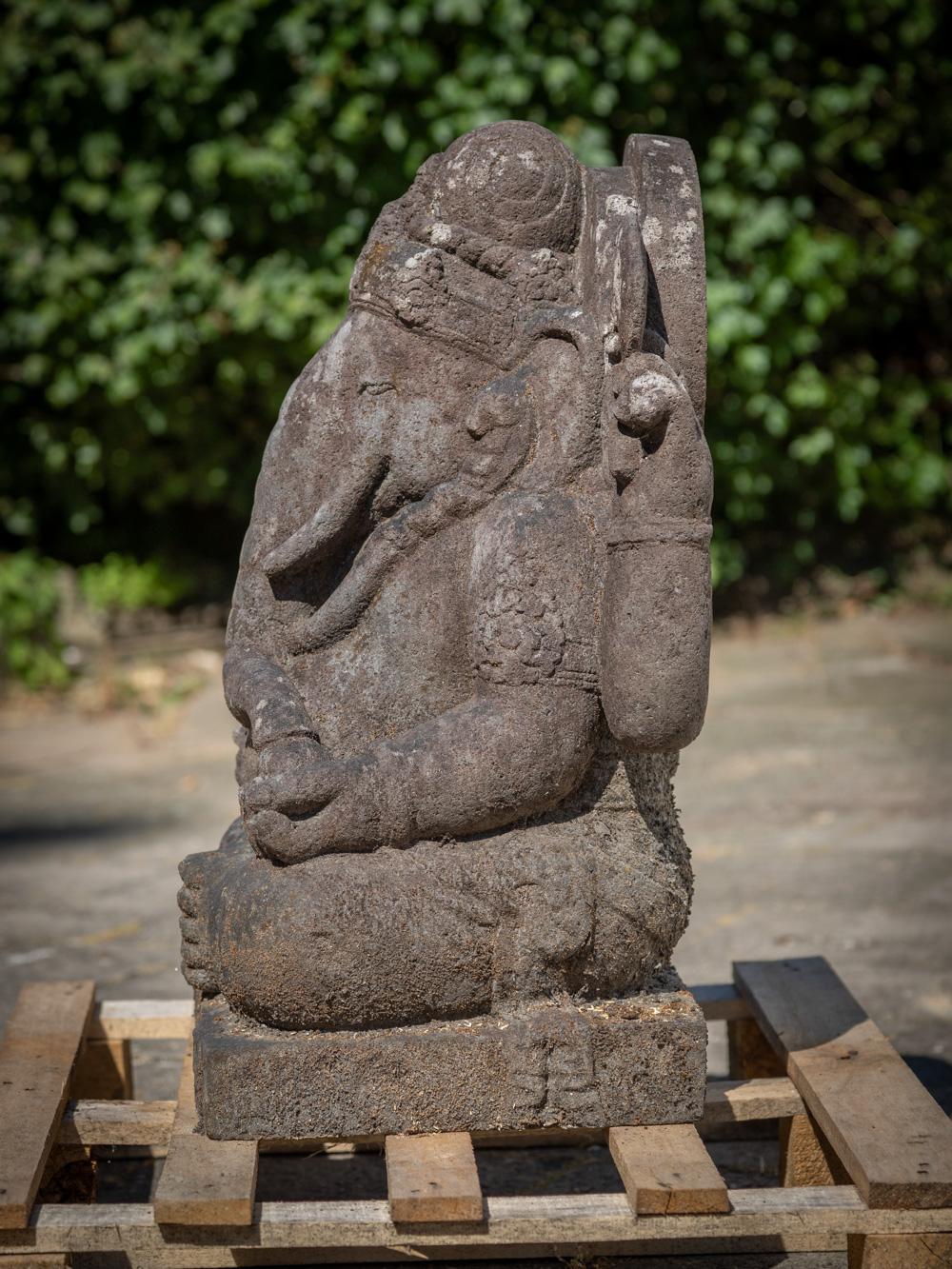 Indonesian Mid 20th Century Old lavastone Ganesha statue from Indonesia  OriginalBuddhas