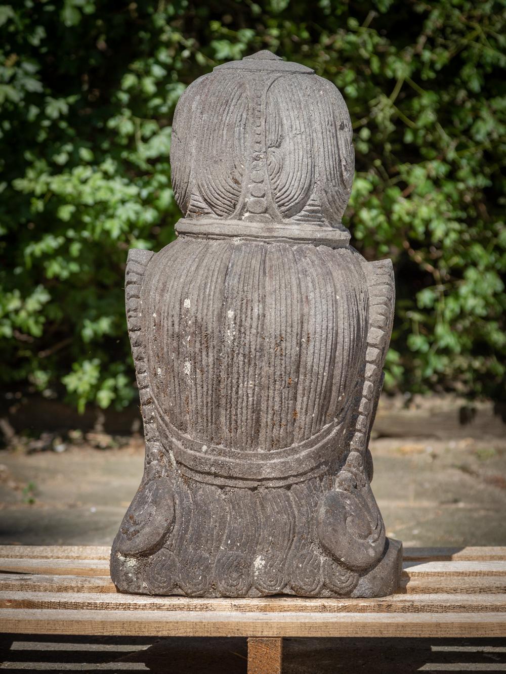 Mid 20th Century Old lavastone head of Shiva from Indonesia  OriginalBuddhas 10