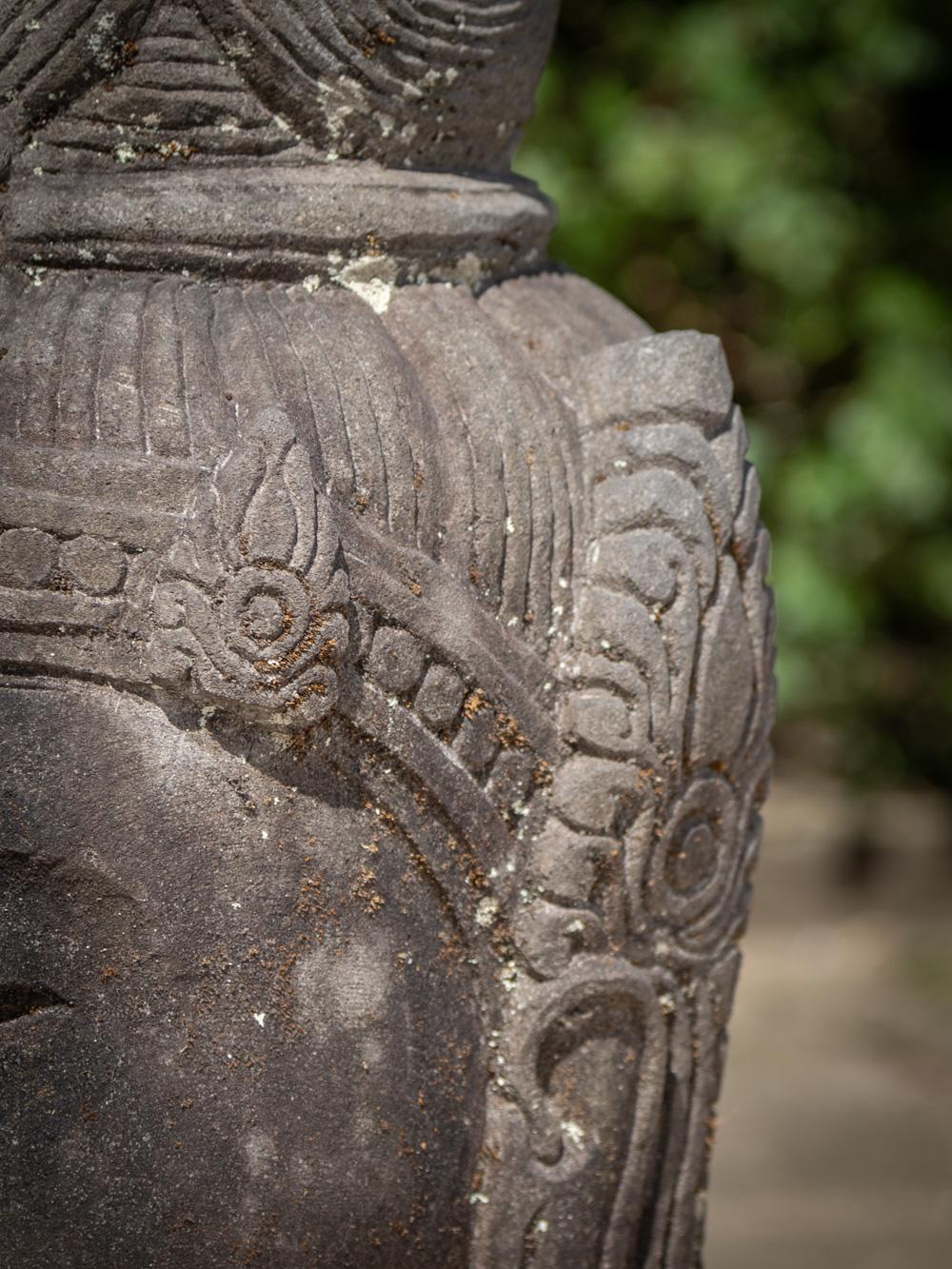 Mid 20th Century Old lavastone head of Shiva from Indonesia  OriginalBuddhas 1