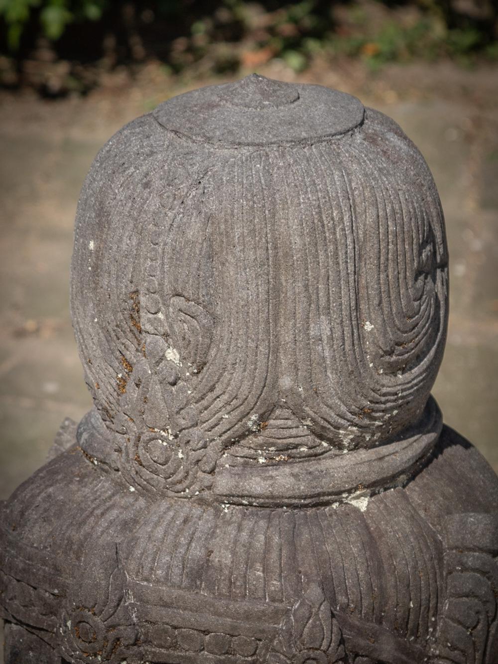 Mid 20th Century Old lavastone head of Shiva from Indonesia  OriginalBuddhas 4