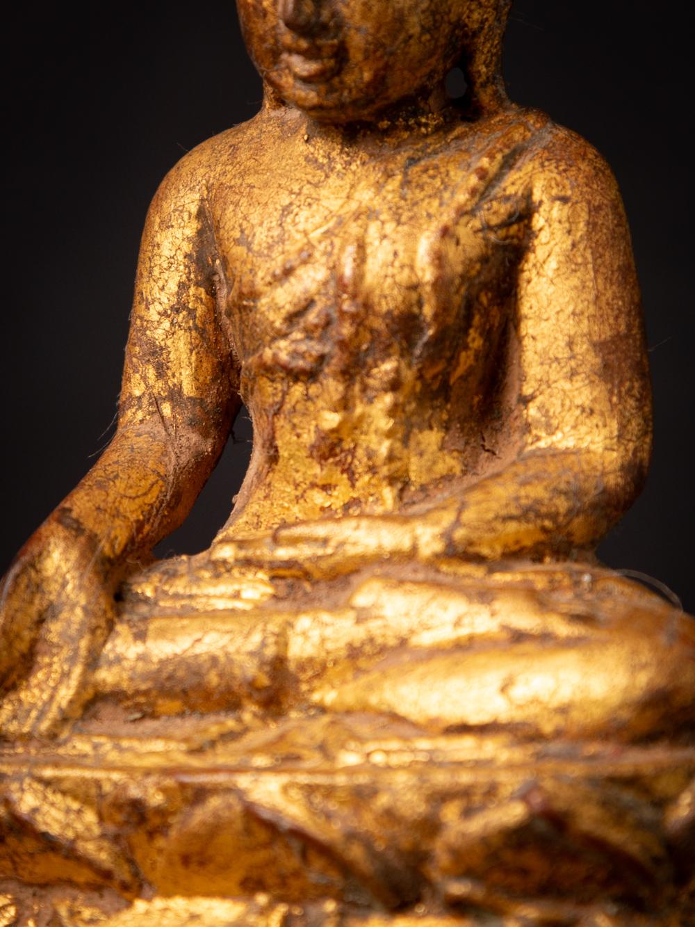 Mid-20th century Old wooden Burmese Monk statue - Original Buddhas 7