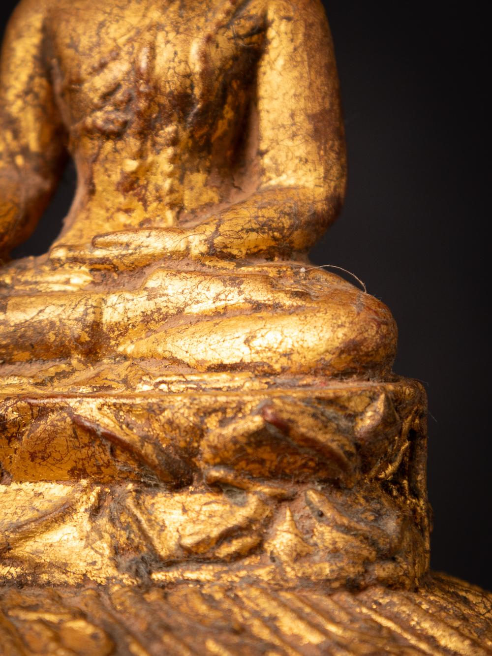 Mid-20th century Old wooden Burmese Monk statue - Original Buddhas 8