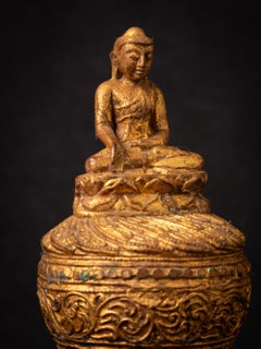 Mid-20th century Old wooden Burmese Monk statue - Original Buddhas