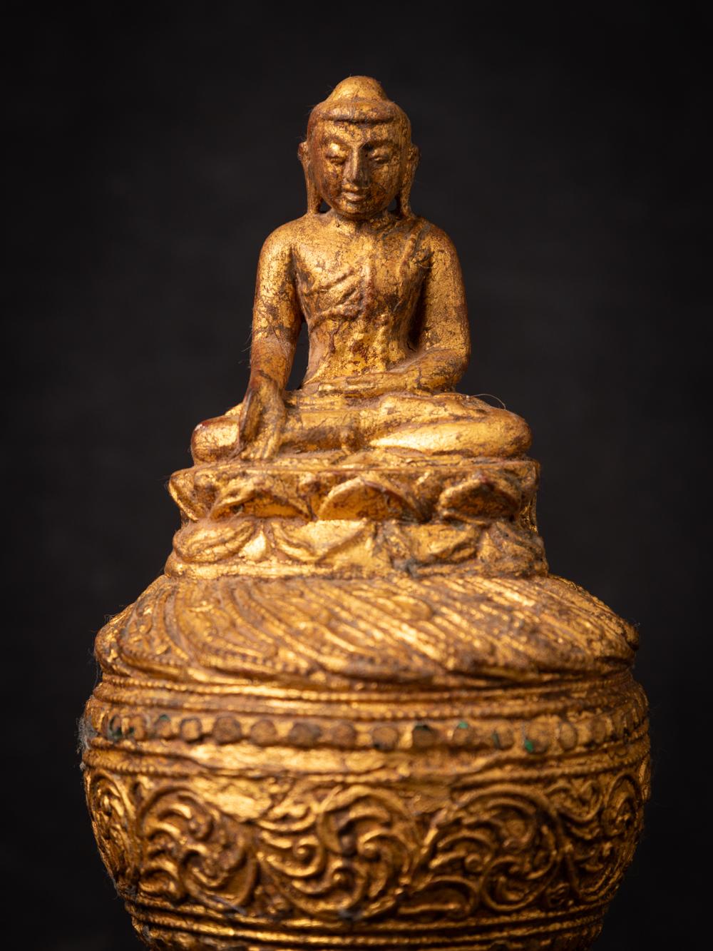 20th Century Mid-20th century Old wooden Burmese Monk statue - Original Buddhas