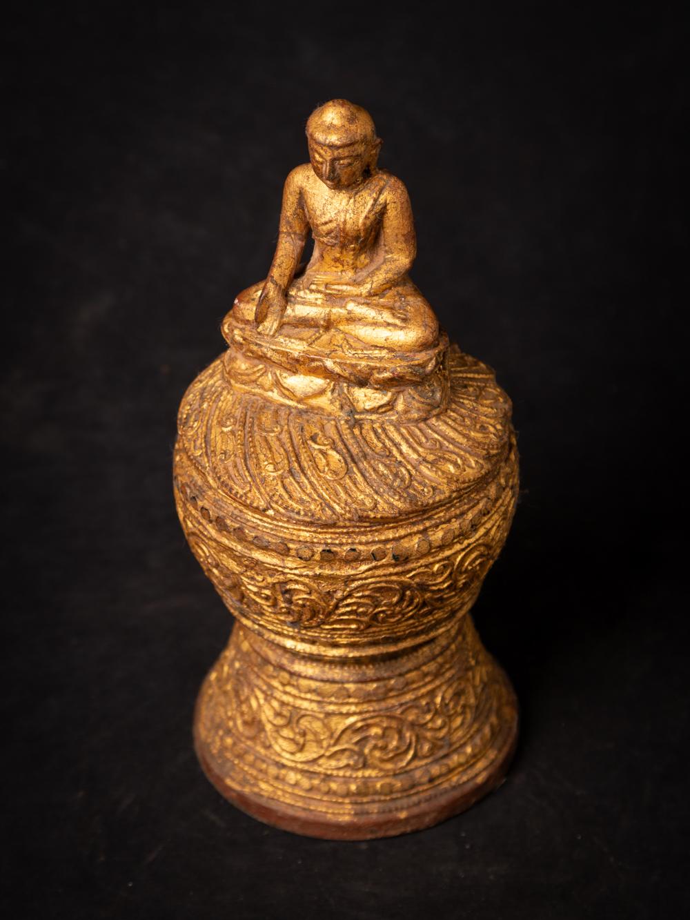 Mid-20th century Old wooden Burmese Monk statue - Original Buddhas 3