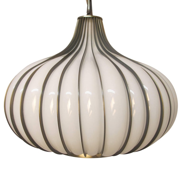 Mid20th Century "Onion" Pendant Light Fixture at 1stDibs